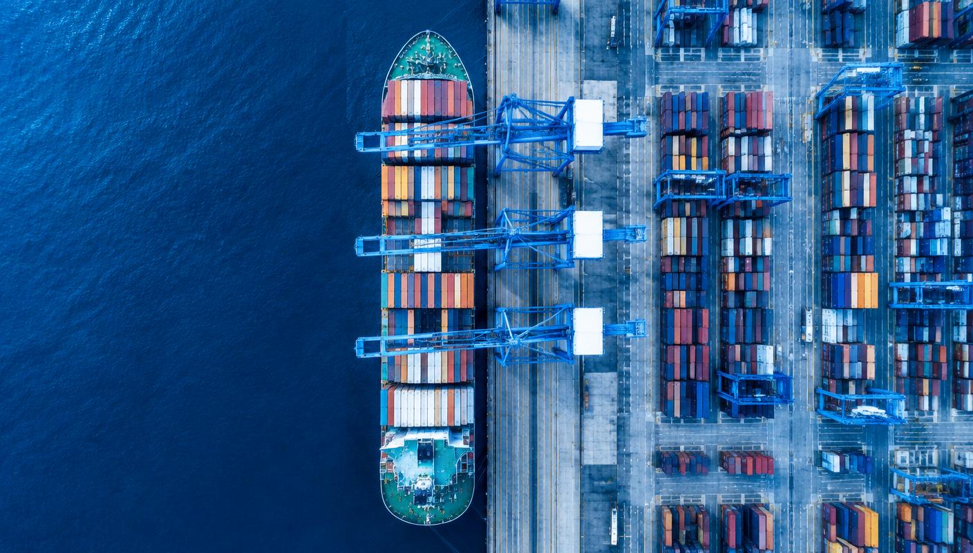 Aerial container port
